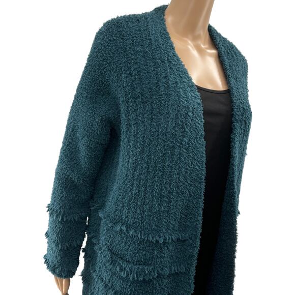 Barefoot Dreams Teal CozyChic Boardwalk Cardigan Sweater - Picture 7 of 12